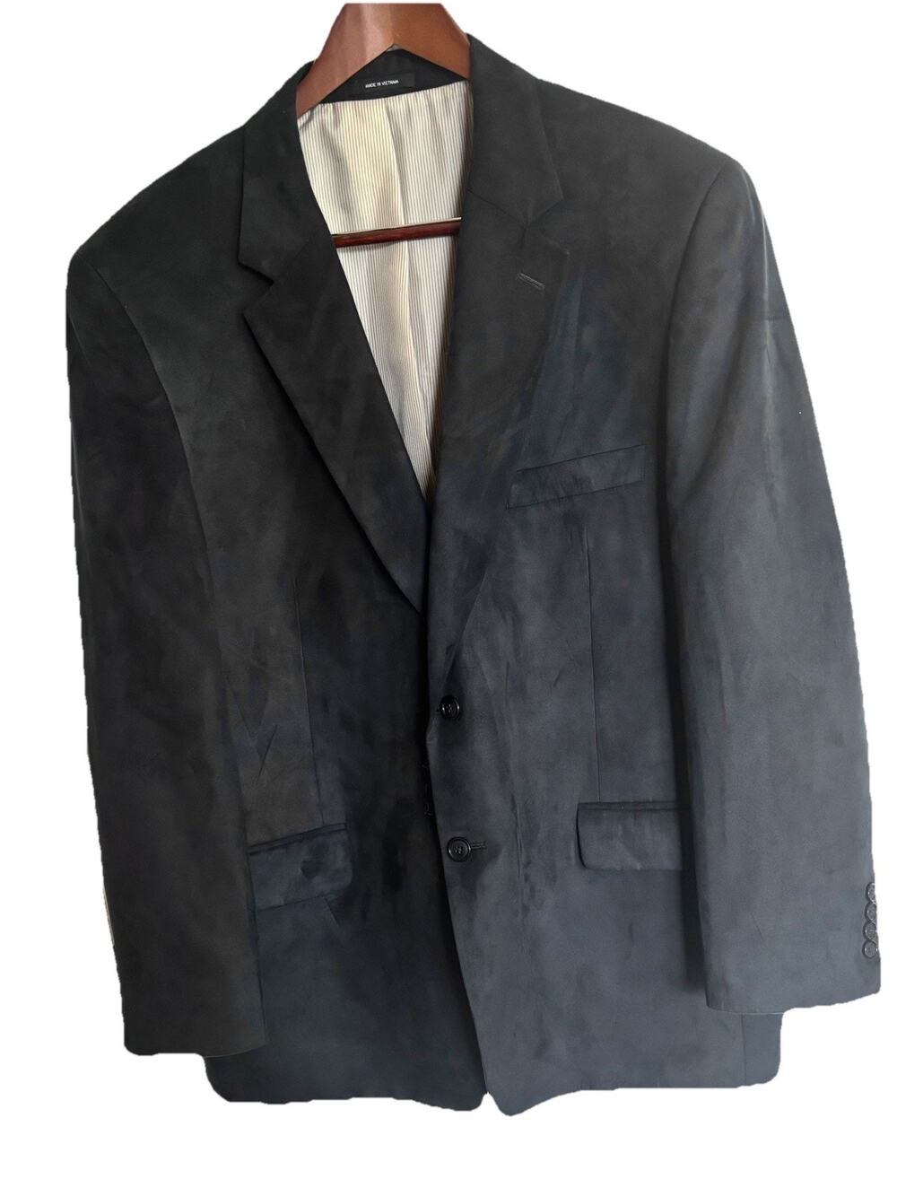 Etienne Aigner Micropolysuede Men’s Blazer Sz 46R Dark Forrest Green